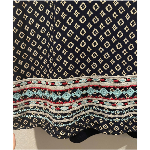 THML Embroidered Aztec Halter Mini Sleeveless Dress - Picture 4 of 5